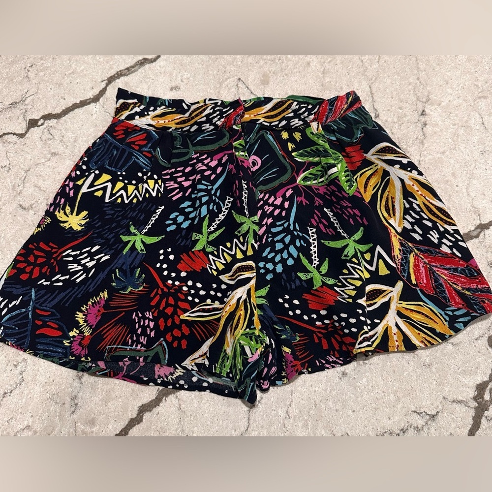 Topshop Red, Pink multicolor High Waist Shorts Size 4